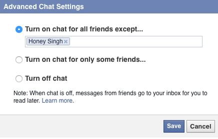 Facebook Advanced Chat Setting - Facebook Tips
