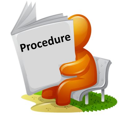 Procedure for data entry work