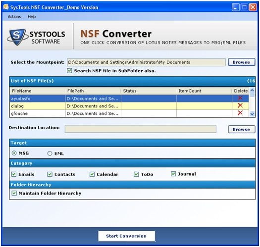 NFS-Converer - Lotus Notes to Mozilla Thunderbird