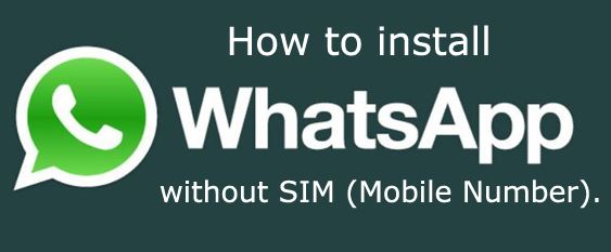 Use WhatsApp without Any Mobile Phone Number