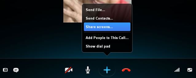 how to do screen sharing in skype