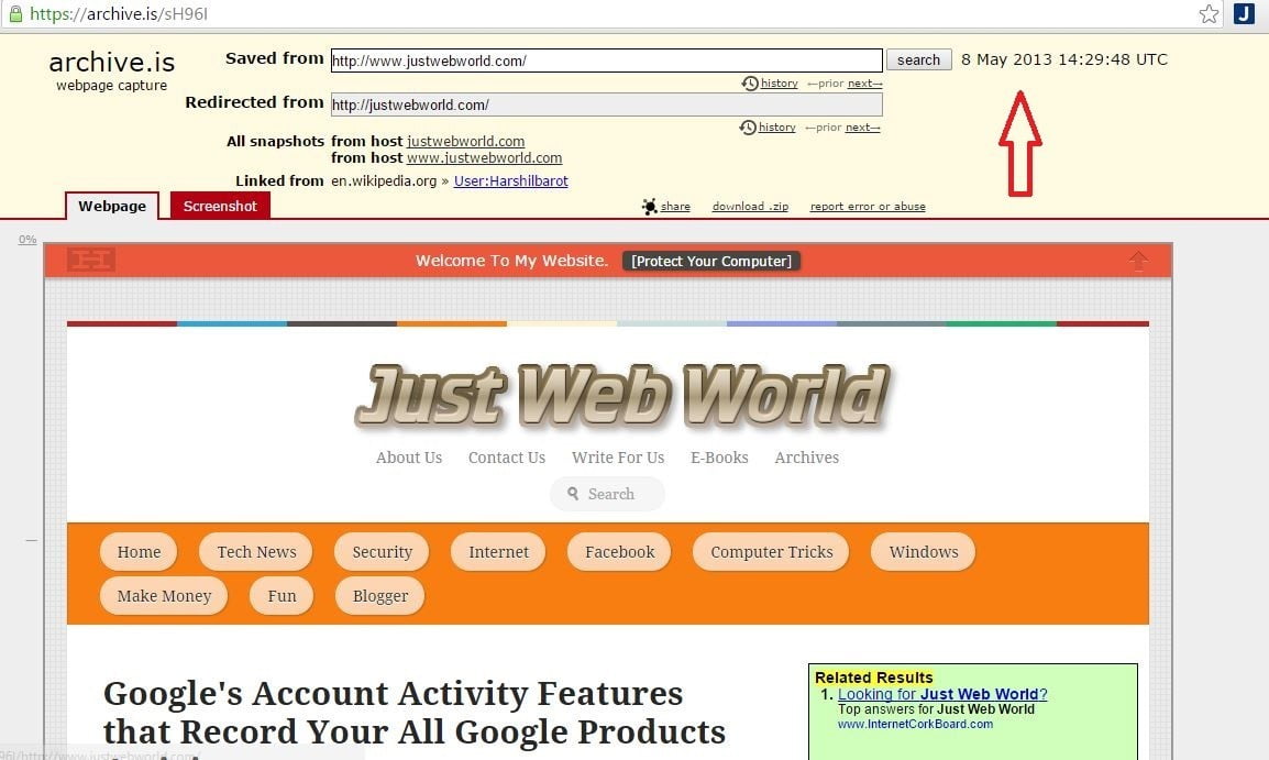 internet wayback machine alternative Archive.is