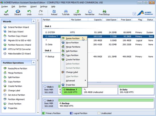 Resize Partition