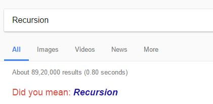 Recursion Google