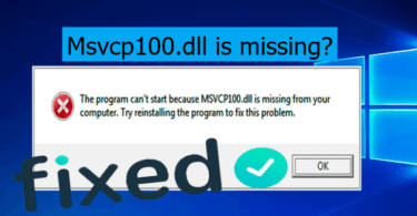 MSVCP100.dll is missing