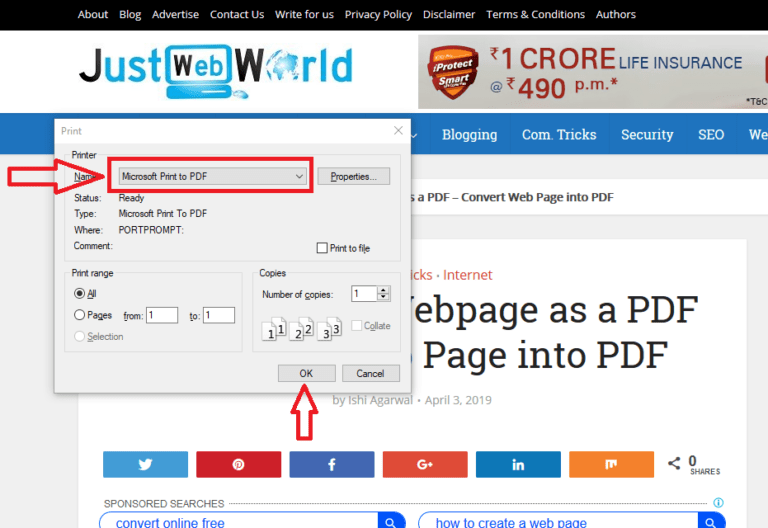 how to download webpage as pdf