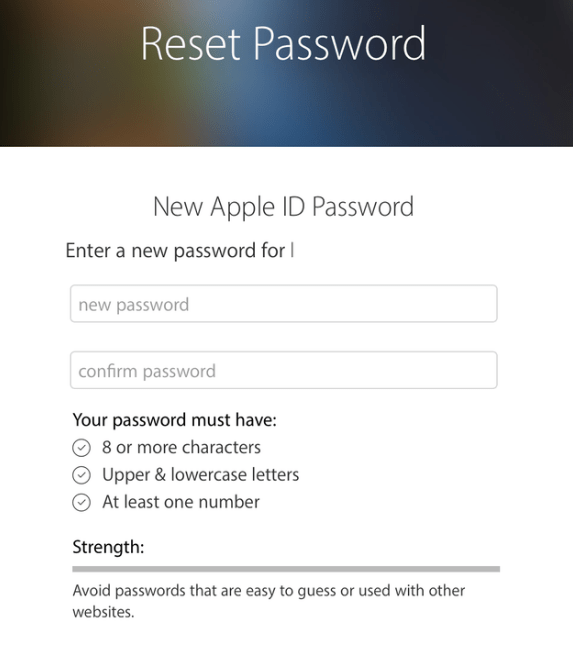 Reset Your Apple ID Password