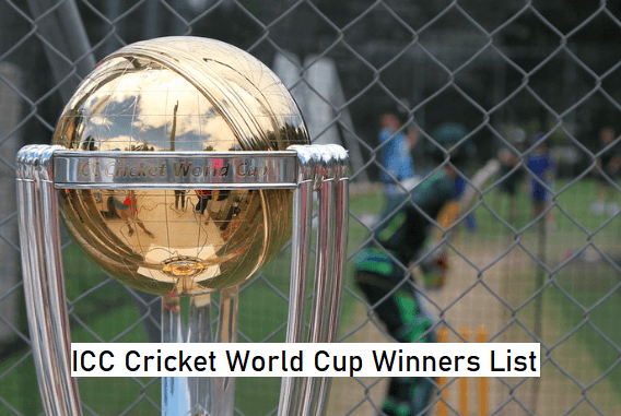 ICC Cricket World Cup Winners List