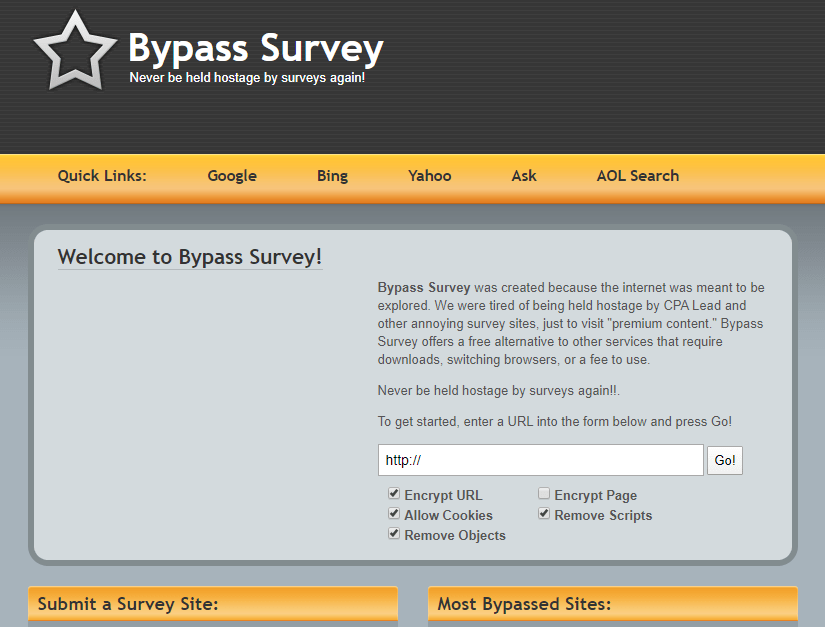  Survey Bypass