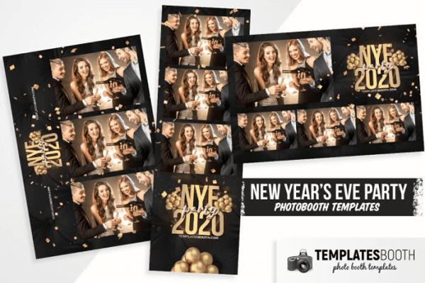 12 Impressive Photo Booth Templates for Christmas &amp; New Year