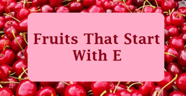 Fruits That Start With E