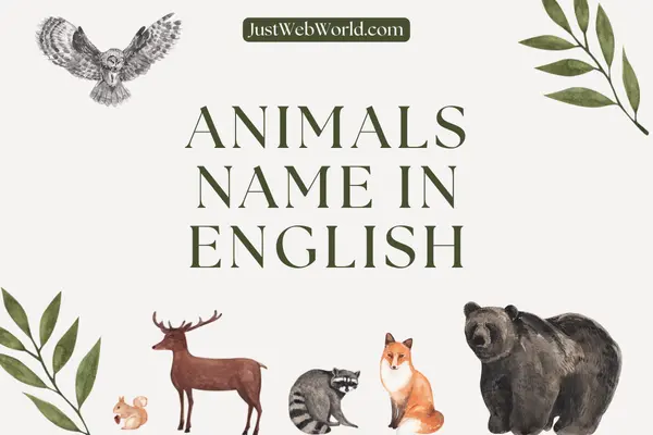 20+ Animals Name in English With Pictures - Just Web World