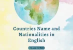 Countries Name and Nationalities in English
