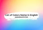List of Colors Name in English with Pictures