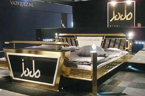 Jado Steel Style Gold Bed